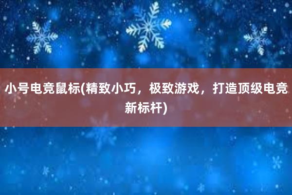 小号电竞鼠标(精致小巧，极致游戏，打造顶级电竞新标杆)