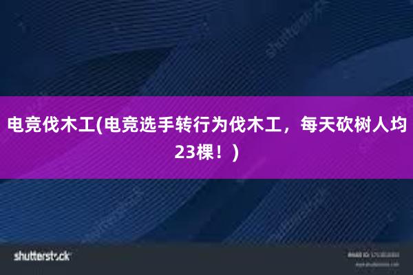 电竞伐木工(电竞选手转行为伐木工，每天砍树人均23棵！)