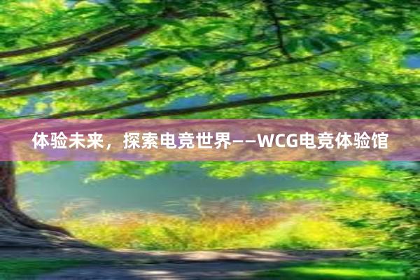 体验未来，探索电竞世界——WCG电竞体验馆