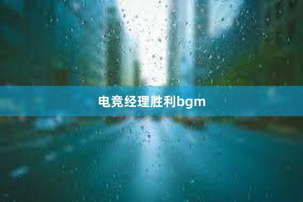 电竞经理胜利bgm