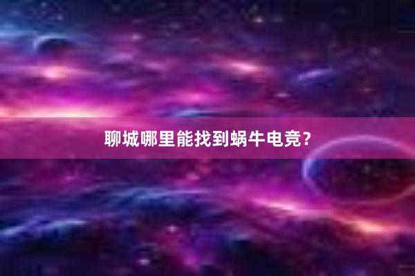 聊城哪里能找到蜗牛电竞？