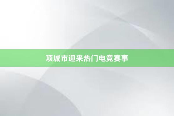 项城市迎来热门电竞赛事